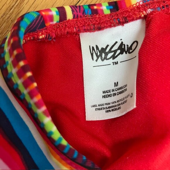 Mossimo bright multicolor striped halter bikini top size M - Picture 4 of 7